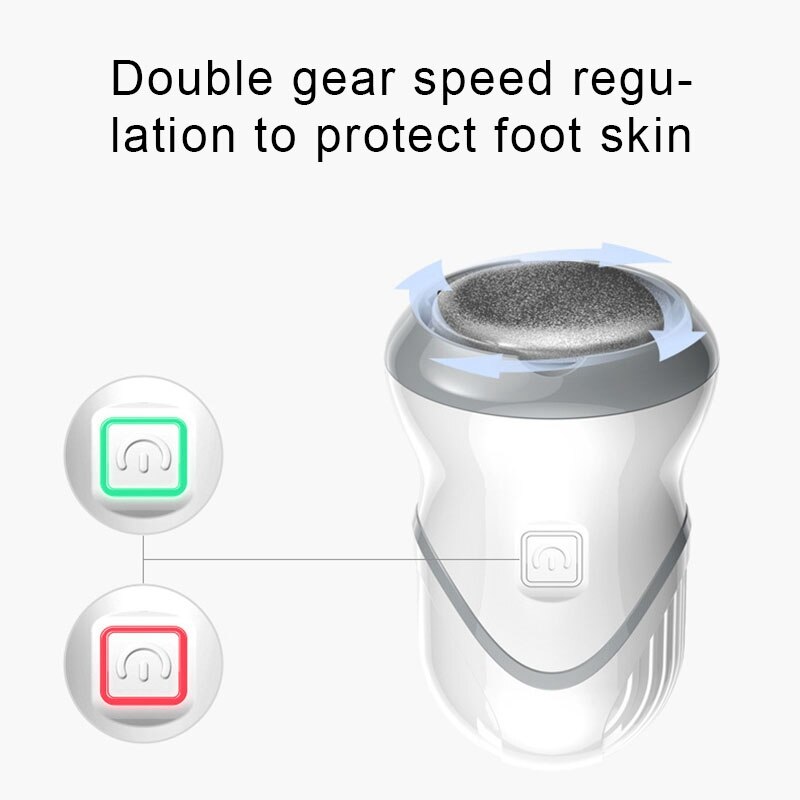 The Rechargeable Electric Foot File Has A Built-in Vacuum for Feet Callus Remover, 2000 RPMs to Remove Dead Skin