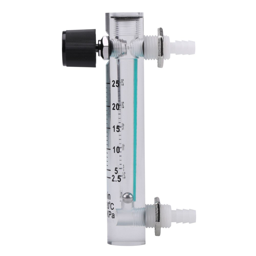 Gasflowmåler 2.5-25 lpm 0.6 mpa tryk oxygen luftflowmåler lzq -5 gasreguleringsventil brint kuldioxid regulator tæller