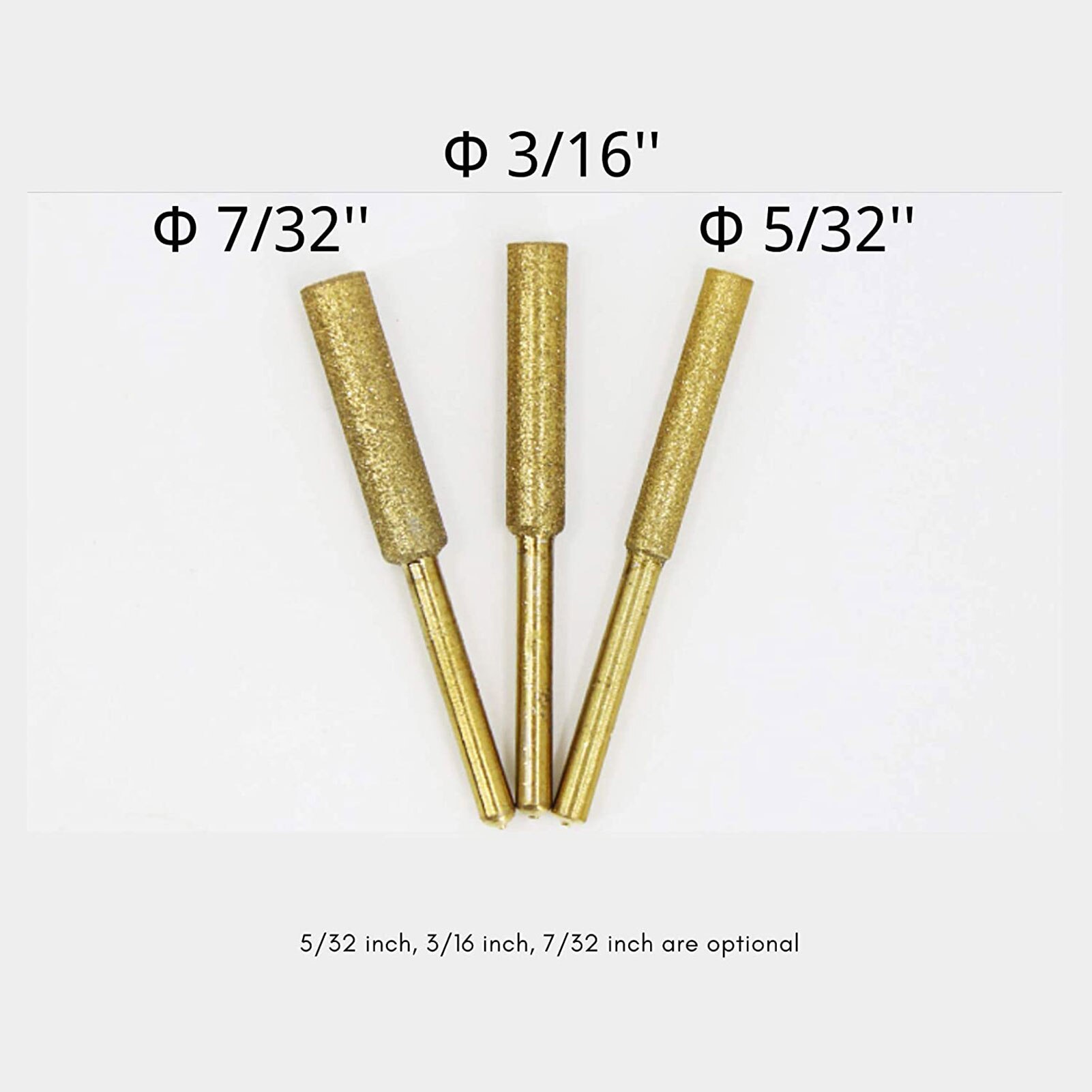 8Pcs Electric Chainsaw File Chainsaw Bits Titanium Plated Diamond Sharpener High Hardness Electric Chainsaw File 4mm/4.8mm/5.5mm