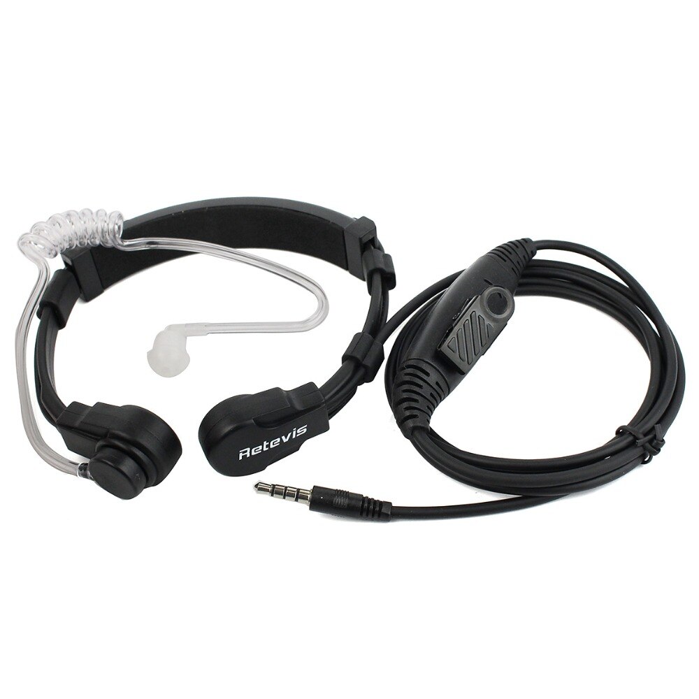 Retevis R-151 1Pin 3.5mm PTT Throat Mic Oortelefoon Covert Air Tube Headset Met Trage rebound Oordopjes voor Mobiele Telefoon c9038A