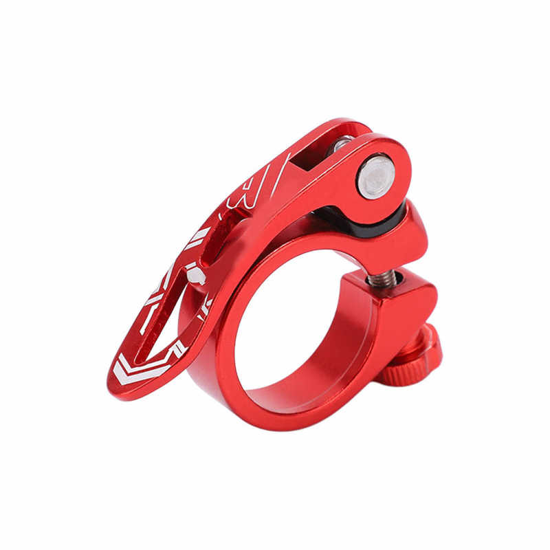 Mtb Bike Zadelpenklem Quick Release Zadel Pole Clip Aluminium Legering Fiets Zadelpen Clip Mount 31.8Mm 34.9Mm: 34.9mm Red
