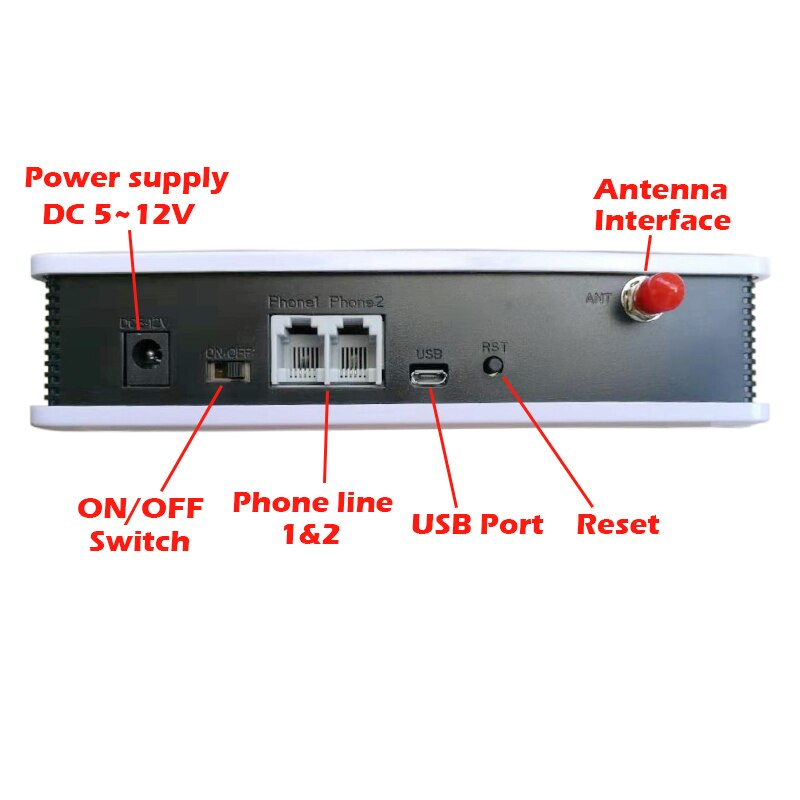 Terminal inalámbrico fijo GSM 850/900/1800/1900MHz, acceso PSTN, marcador de teléfono DTMF con batería de respaldo en el interior para alarma de seguridad