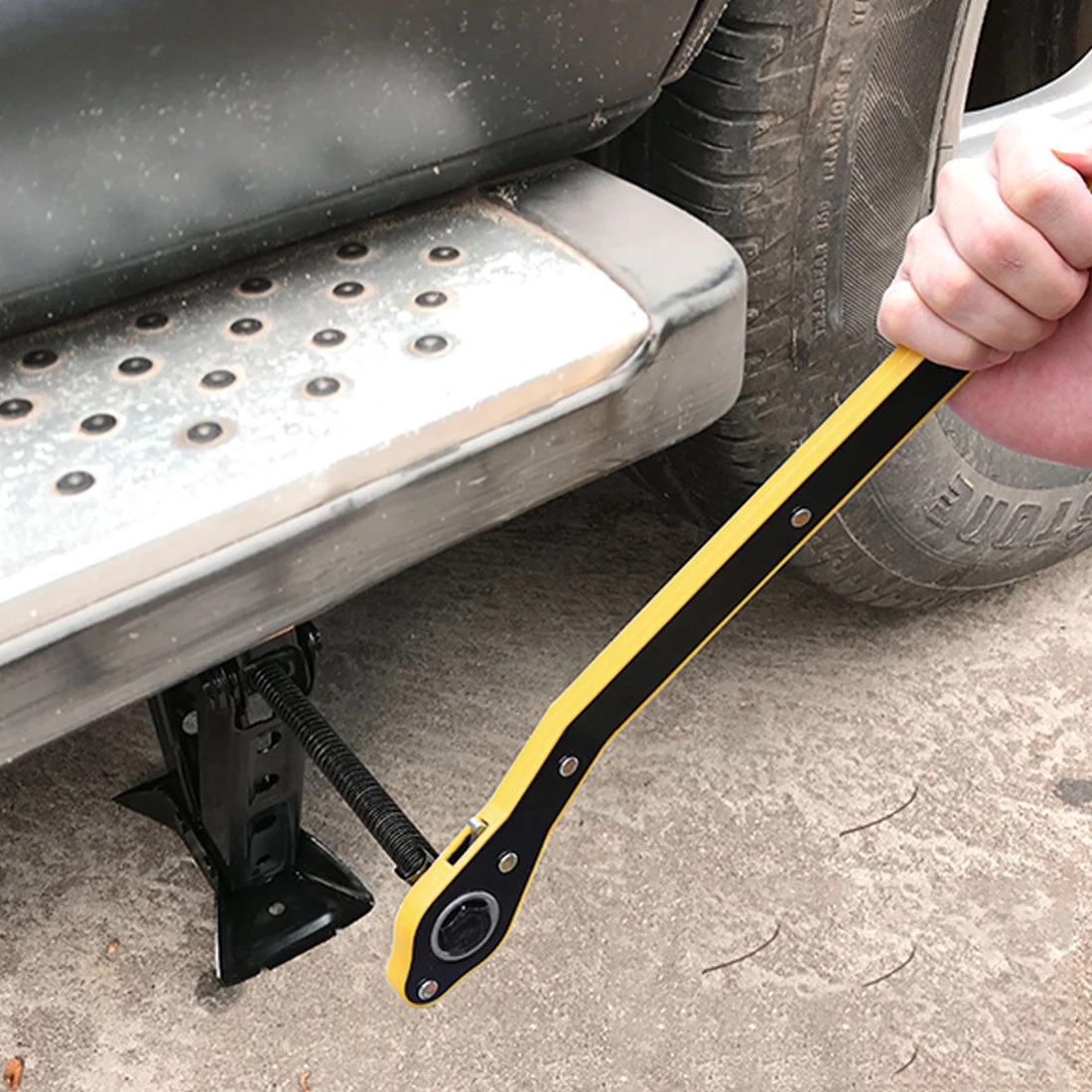 Dropshipping chiave a cricchetto per presa a cricchetto automatica a risparmio di manodopera chiave a forbice per box auto maniglia per capocorda chiave a croce per risparmio di manodopera