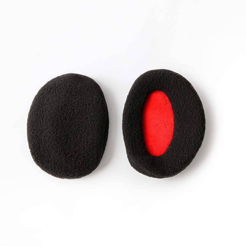 Winter Plush Warm Earmuffs for Women Men Solid Color Earflap Outdoor Cold Protection Ear-Muffs Adjustable Ear Warmer: black