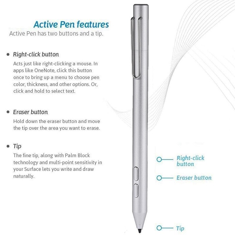 Stylet Contact stylo en alliage d'aluminium tablette stylet stylo téléphone portable stylet dessin tablette stylos pour HP pavillon X360 /Surface Go Pro
