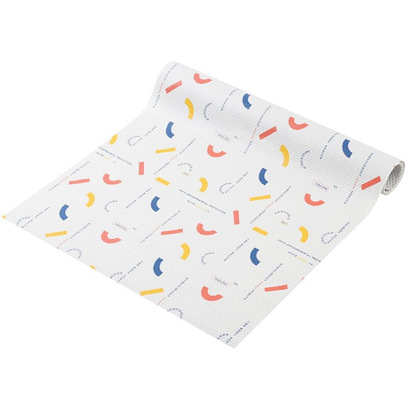 Kleurrijke kastpads keukenprint oliebestendige pad papier huishoudelijke kledingkast waterdichte pad ladepapier vochtbestendige pad 1: W