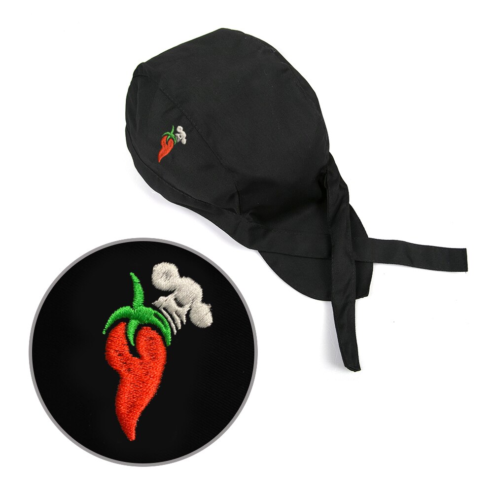 Broderi kokke hat sort justerbar unisex mesh køkken madlavningsuniform hat hotel restaurant grill bager barbershop voksen kasket: 12