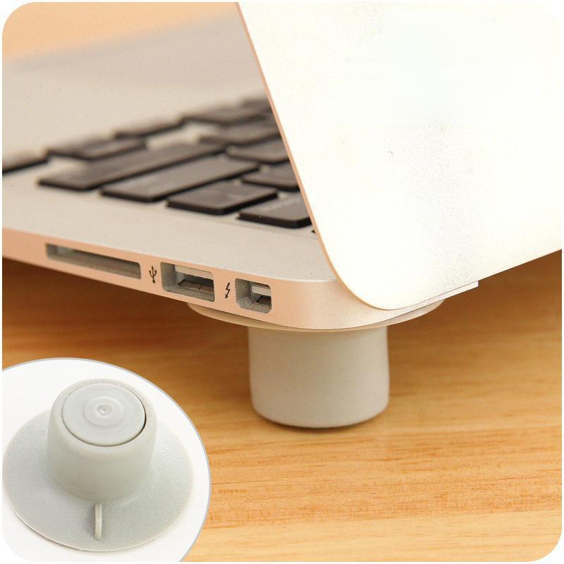 Portable Notebook Cooling Feet Non-slip Mat Laptop Holder Laptop Heat Reduction Pad 4 Pcs