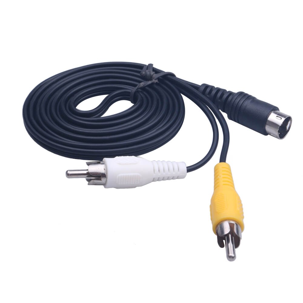 1.5M 3 Pin Game Audio Video AV Stereo Composite Cable For Sega Genesis 2 A/V RCA Connection Cord Wire For SEGA Genesis II / MD