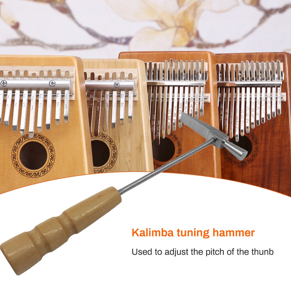 Kalimba 17-key Thumb Piano Mahogany Musical Instrument Mbira Kalimba Hammer Sticker Kit Children Upright Piano Kalimba 17 Key /: G270007A