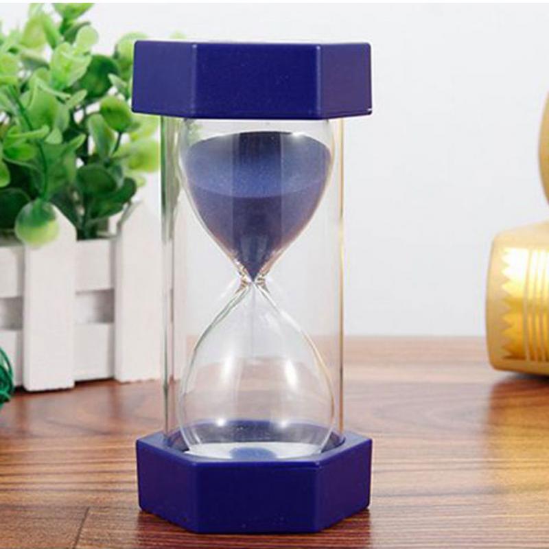 Husstand timeglas 15 minutters sand ur ur plast sandglas 5 10 minutter timer boligindretning tilbehør børn: Dyb blå / 10 min