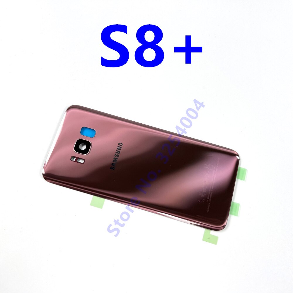 S8 vetro posteriore per Samsung Galaxy S8 G950 G950F/FD coperchio vetro batteria pannello posteriore S8 Plus S8 + G955 G955F custodia porta posteriore: S8 Plus Pink