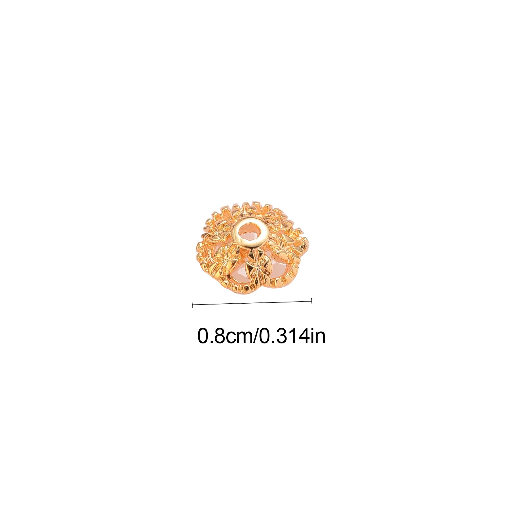 20 Stks/partij 18K Real Gold Plated Bloem Kraal Cap Earring Jassen Sieraden Maken Bulk Spacer Bead Voor Armband Ketting oorbel Diy