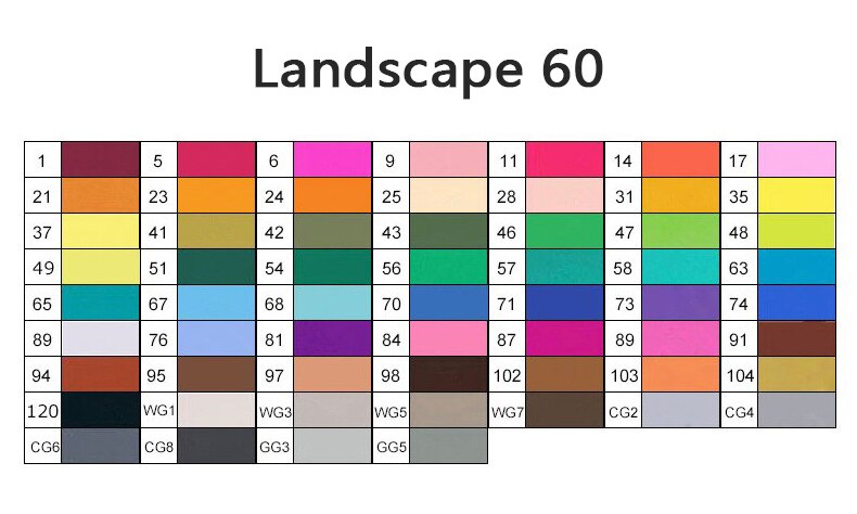 60 farbe TOUCHNEW Art Marker Stifte für Künstler Zeichnen, Skizzieren, Illustration, Mango, , Archiecture, interior: landscape 60 color