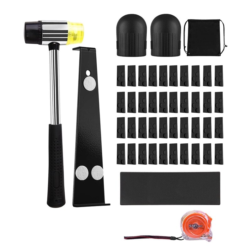 Laminate Flooring Installation Kit Set,Flooring Tools With Tape Measure, Spacers, Fiberglass Handle Mallet Tapping Block