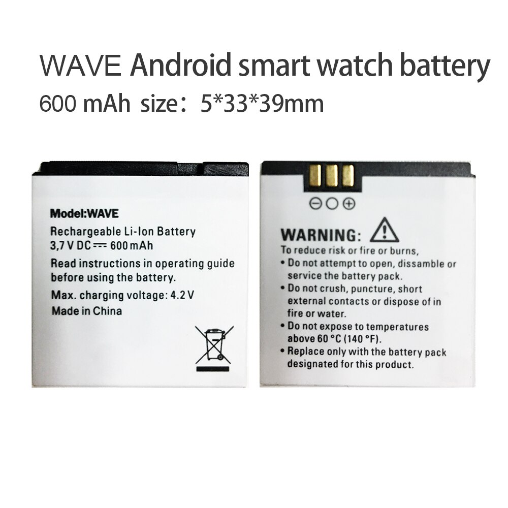 OCTelect WAVE android smart watch battery 600mAh for WAVE smart watch phone