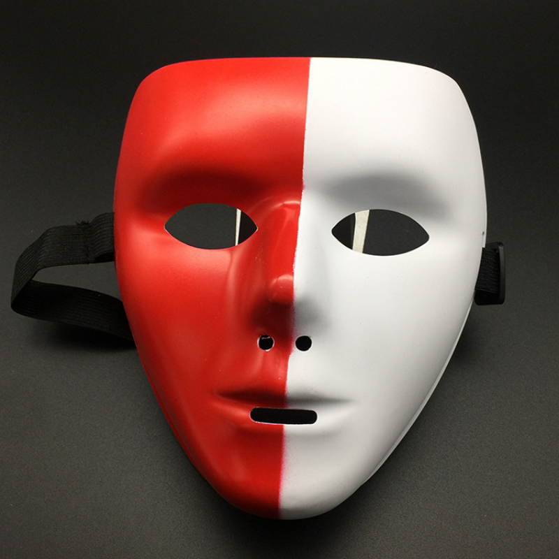 1pcs Full Face Mask Hand-painted Halloween Masquerade Scary Party Supplies Cosplay Costume Accessory Props: Red