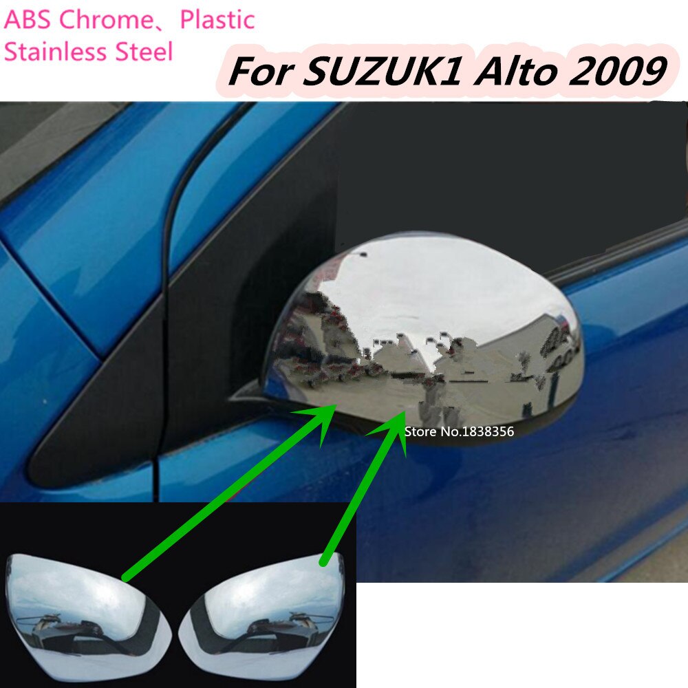 Auto Abs Chroom Decoratie Styling Back Rear View Achteruitkijkspiegel Spiegel Aan Cover Stick Trim Frame 2 Stuks Voor Suzuki alto +
