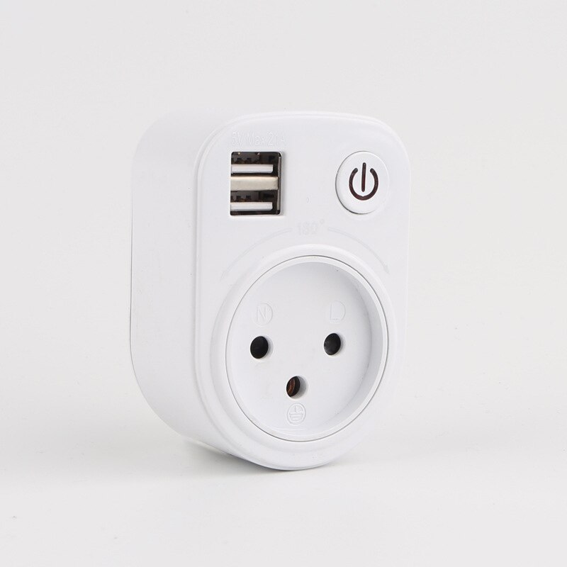 israel standard stikkontakt intelligent usb-svitsjing veggstrømforsyningsuttak 2.1a dobbel usb-ladede reiseuttak