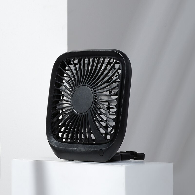 Baseus, ventilador de coche, ventilador silencioso plegable para aire acondicionado del asiento trasero del coche, Mini ventilador USB ajustable de 3 velocidades, ventilador de escritorio, refrigeración automática: Black