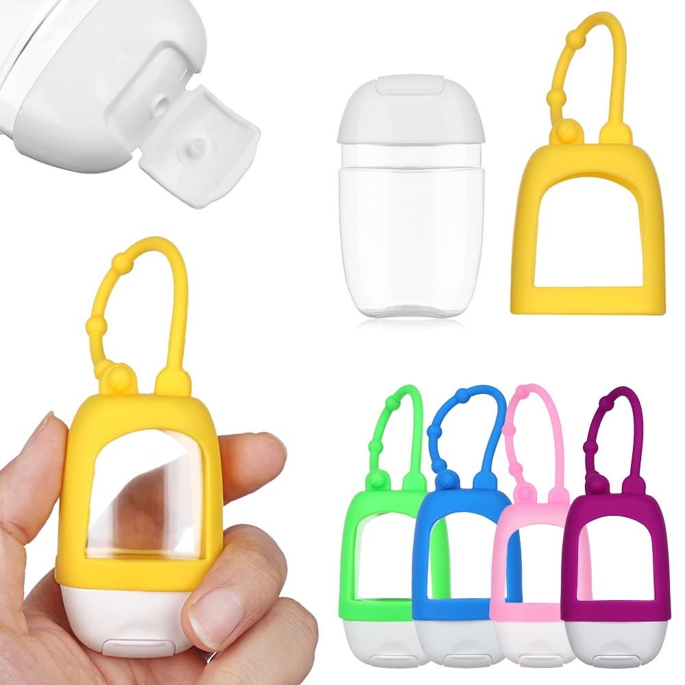 30Ml Mini Empty Hand Sanitizer Bottle Refillable Containers Reusable Silicone Protective Case Sub Travel Accessories
