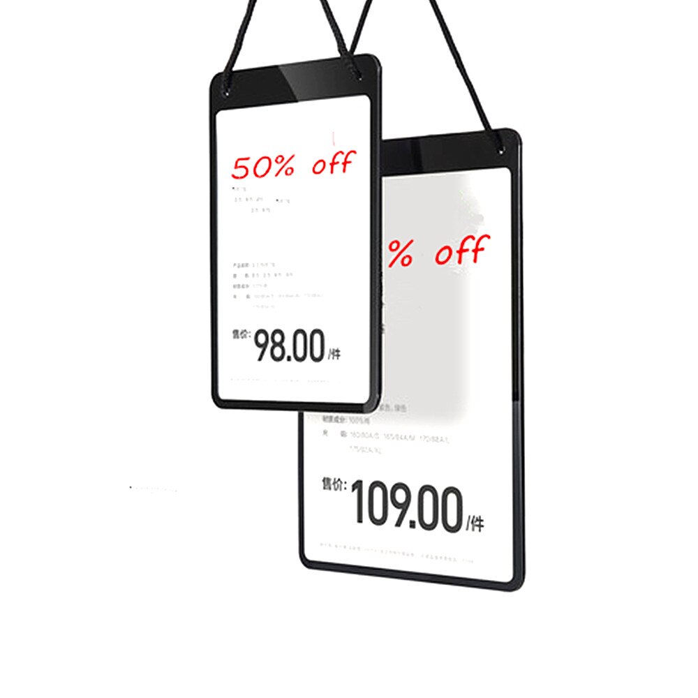 Plastic Hanging Hang Up Poster Display Board Frames A4 A5 A6 for Advertising Pricing Paper Card Insert in Vertical 4sets
