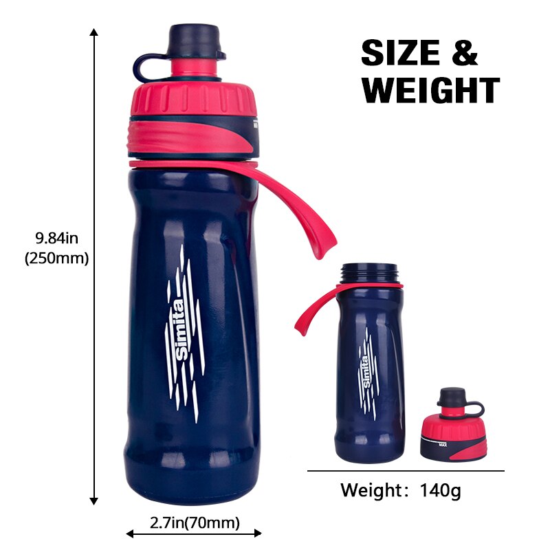 Simita Squeeze Water Bottle,Plastic Sport Bicycle Bottle,Protable Outdoor Drinkware Kettle,Energy Drink,Leak Proof,750ml BPAFree