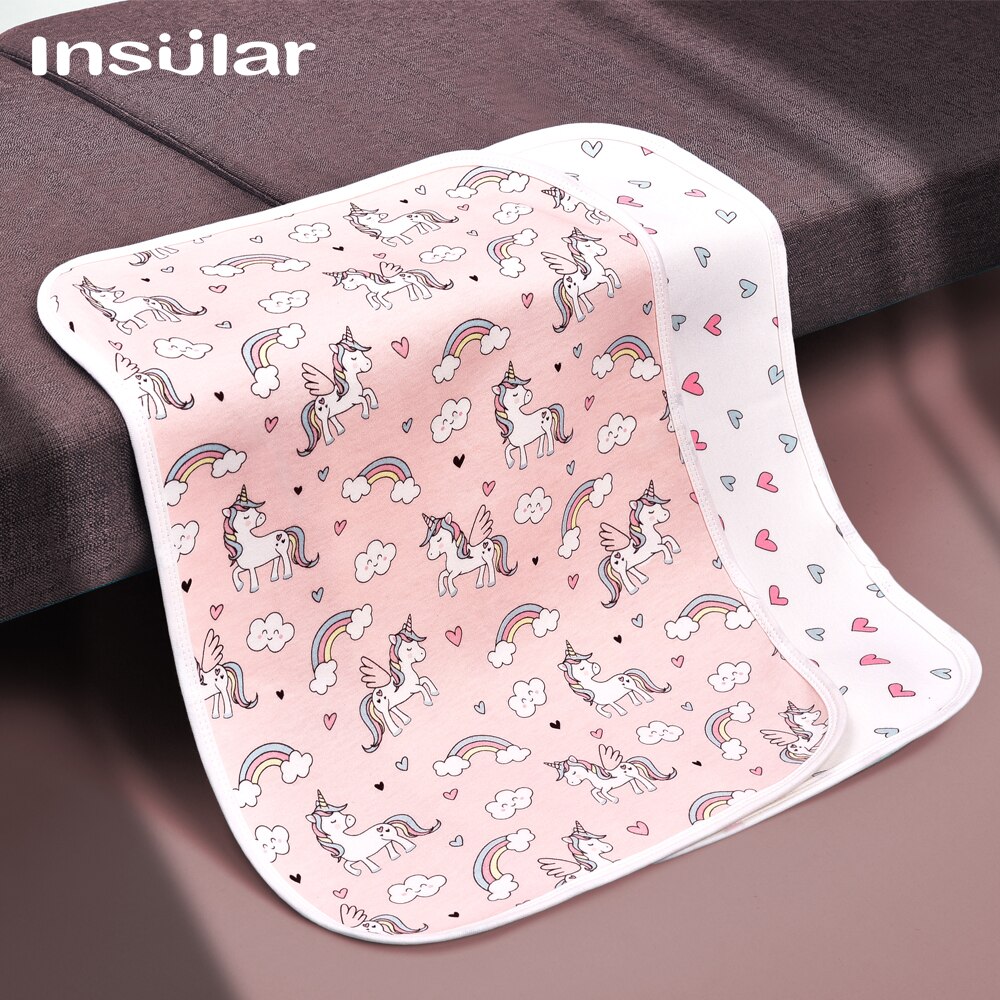 30x45 bébé Diper matelas à langer Portable nourrissons -né pliable imperméable couche réutilisable coton tissu période menstruelle tampons