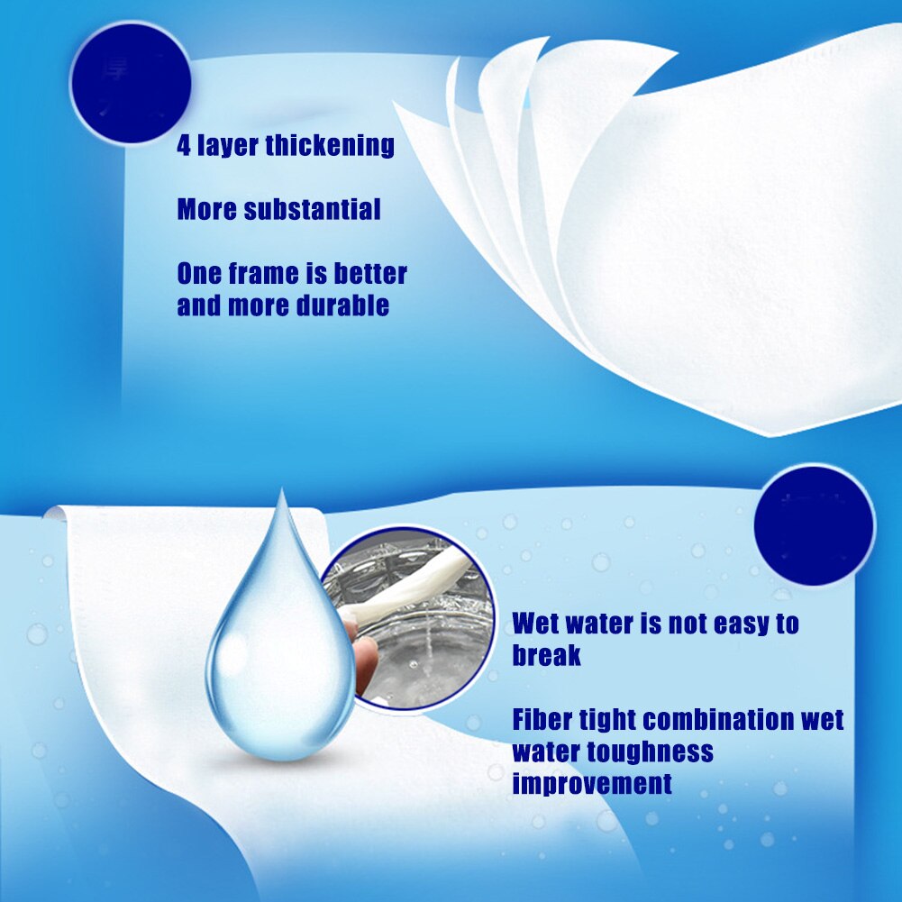 1 Roll 4-ply Paper Tissue Toilet Roll Paper Public Hotel Commercial Use HJL2019