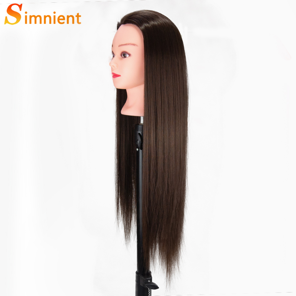 70Cm 100% High Temperature Fiber Blonde Hair Mannequin Head Training Head For Hairstyles Braid Hairdressing Manikin Doll Head