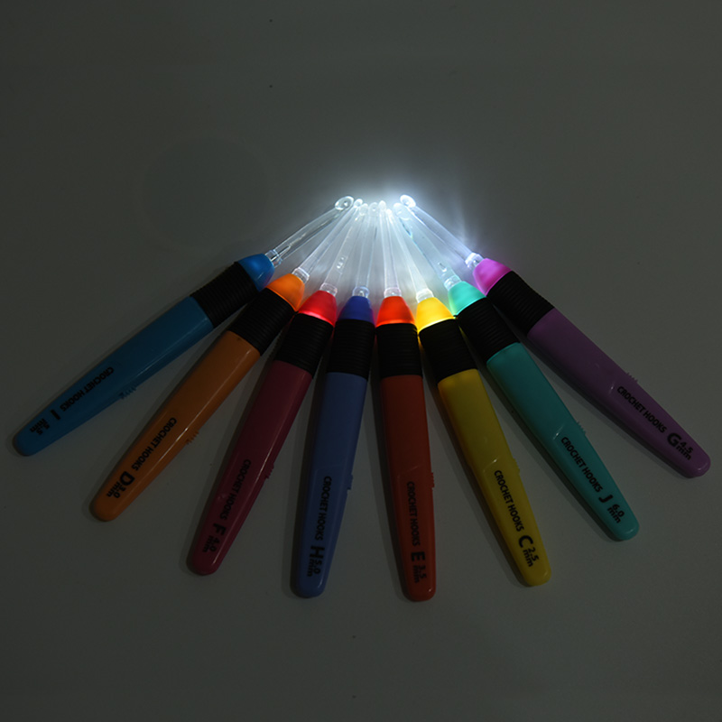 Beschikbaar Naalden Led Light Up Haaknaald Breinaalden Weave Naaien Accessoires 2.5Mm-6.5Mm