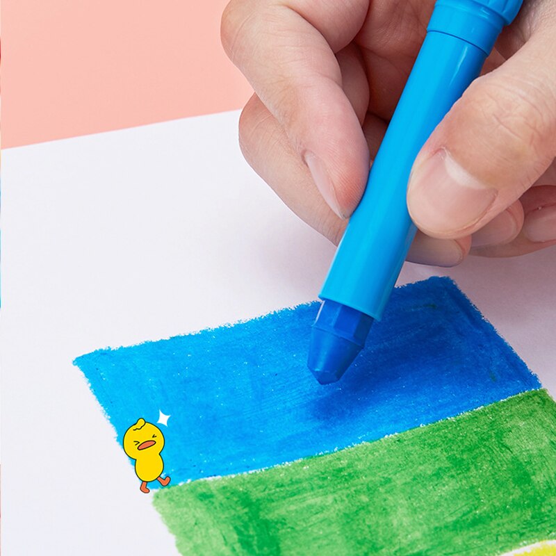 12/18/24/36 Crayons Cartoon children pastel washable rotating colorful stick water-soluble brush color pen kindergarten