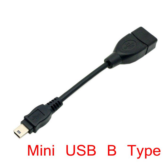 Mini câble USB 2.0 Type A et Mini USB 2.0 Type B vers USB femelle OTG révélant DC: Rouge