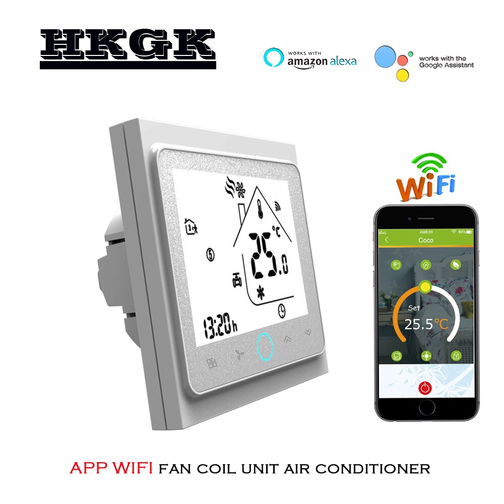 4p køling / opvarmning wifi termostat stuetemperatur kontrol til central klimaanlæg