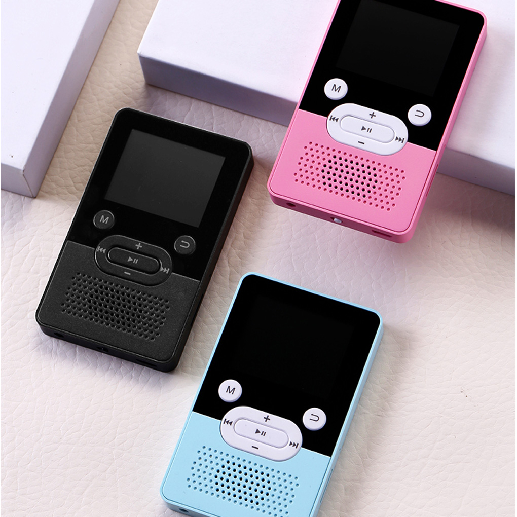MP3 Player 3.5mm TF Card Bluetooth-compatible Rechargeable MP4 JPG JPEG BMP GIF Radio E-book Sport Music Blue 8G