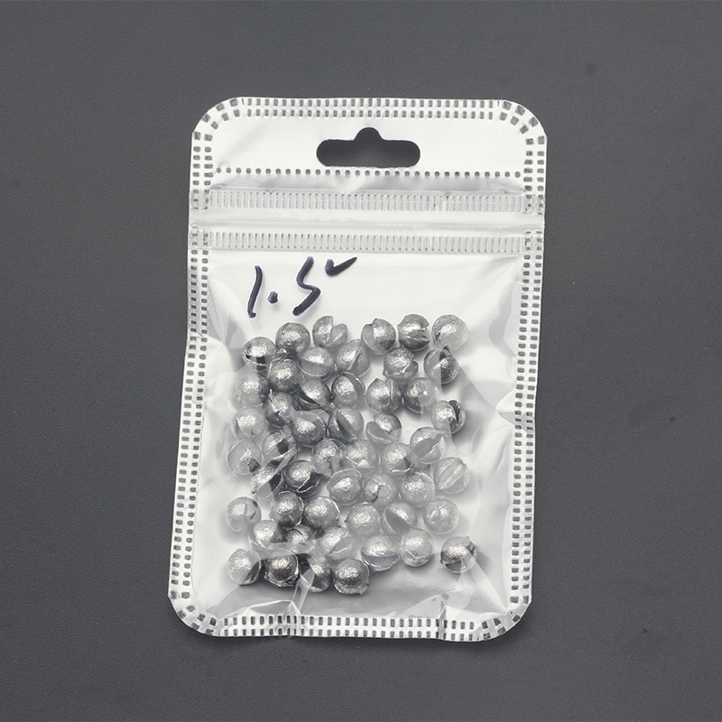 Rompin 50pcs Béance Ensemble De Plomb Nu Pêche-clip Goutte Mordre Rond Fil À Plomb Auxiliaire Pêche Engrenages