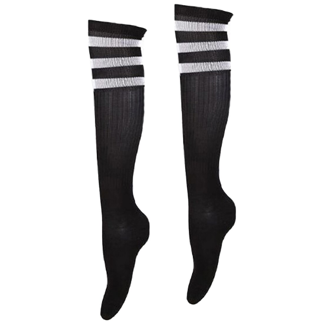 1 Pair Adult Striped Thicken Soccer Baseball Football Socks Over Knee Ankle Sports Long Cotton Socks for girl Women: 5