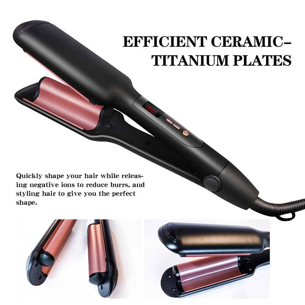 Curling Iron Ceramic Hair Curler Electric Curling Tongs Hair Tools Big Wave Hair Waver Crimper Hair Crimping Iron