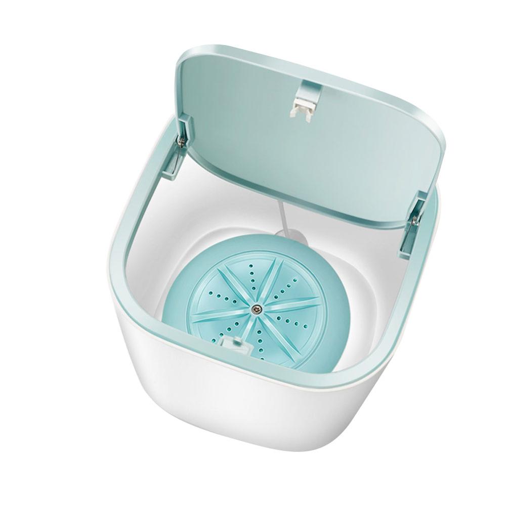 3.8L Mini Washing Machine Household Portable Dry Underwear Care Cleaner USB Ultrasonic Turbo Wave Travel Home Washing Machine: Lavender