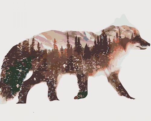 HUACAN cuadros por números animales pintura al óleo por números Kits de oso dibujo lienzo DIY invierno pintado a mano decoración del hogar: SZHC552