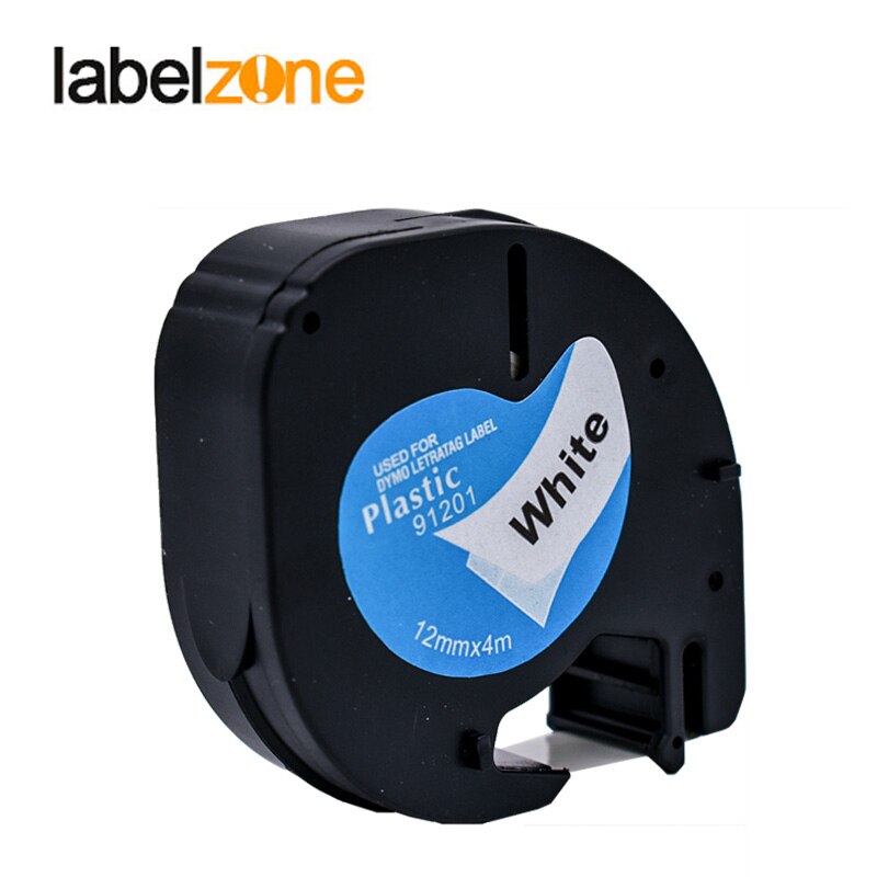 3 Rubans D’étiquettes Pour Dymo LetraTag – 12 Mm X 4 M, Noir Sur Blanc, Compatible LT-100H, XR, Etc.