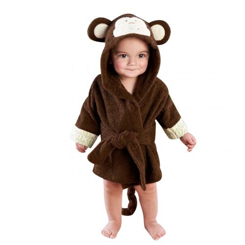 Cute animal shape baby bath towel baby bathrobe cotton children bathrobe moon photo clothes Bathrobe Bath Towel: Monkey