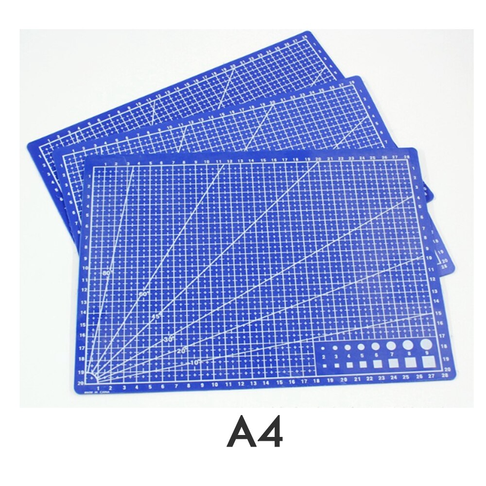 Pvc plast skæremåtter  a3 a4 gitter håndværk måtter cutter patchwork papir skæreplade pad boards diy værktøj tilbehør: 1x a4