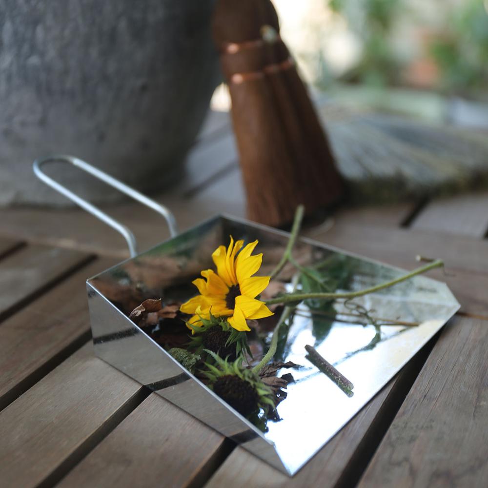 Mini Desktop Broom Garbage Shovel Natural Miscanthus Brown Cleaning Gadget Garden Home Helper