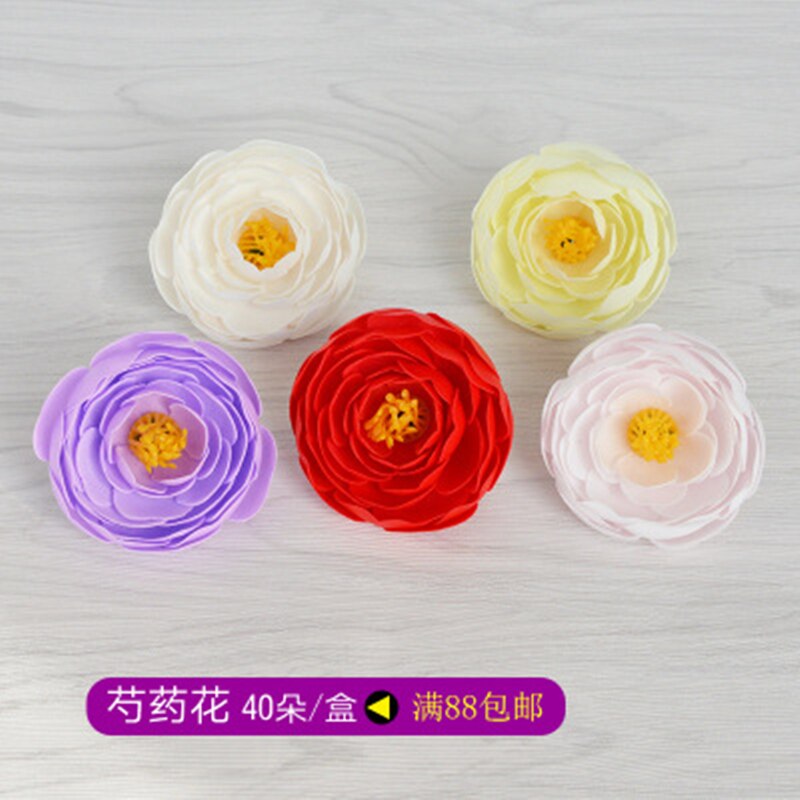 40Pcs Peony Eternal Flower Flower Head Soap Flower Petal Bouquet Making Wedding Favors Valentine's Day