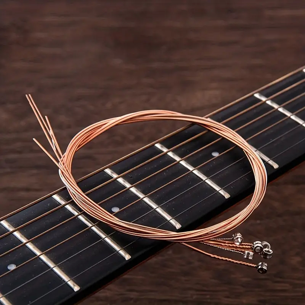 Enhance Your Music with 6 Premium Acoustic Guitar Strings - High Steel Set for Acoustic Guitars, Essential Accessories!