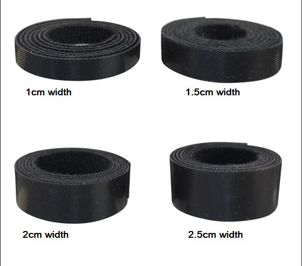 1roll 1cm * 5m of 1.5cm * 5Meter zwart zelfklevende sterke Korte Haak en lus tape Terug naar Kabelbinder Nylon lijm fastener