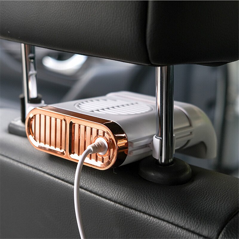 Portable Car Multi-function Air Cooler Powerful Quiet 3 Speed Backseat Cooling Fan