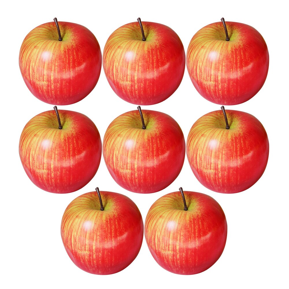 8Pcs Stimulatie Appels Draagbare Decoratieve Nep Creatieve Herbruikbare Nep Appels Voor Foto Prop Wedding Party