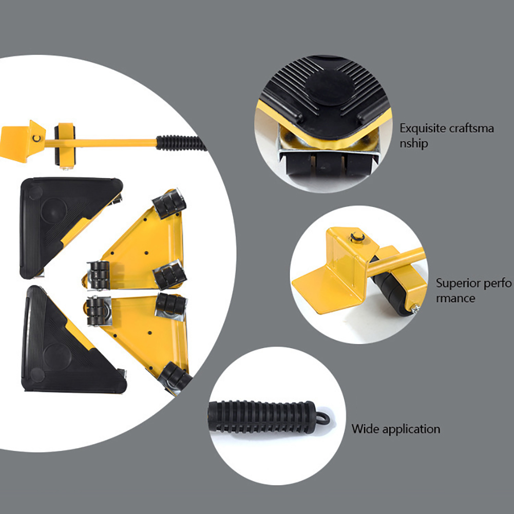 5pcs Furniture Mover Dolly Trolley Transport Removal Set Heavy Duty Lifter Wheel Move furniture Heavy Duty Lifter Wheel Move